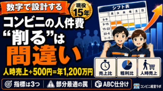 人件費とは？コンビニ経営で「一番効く数字」を設計する｜人時売上とシフト改善の基本