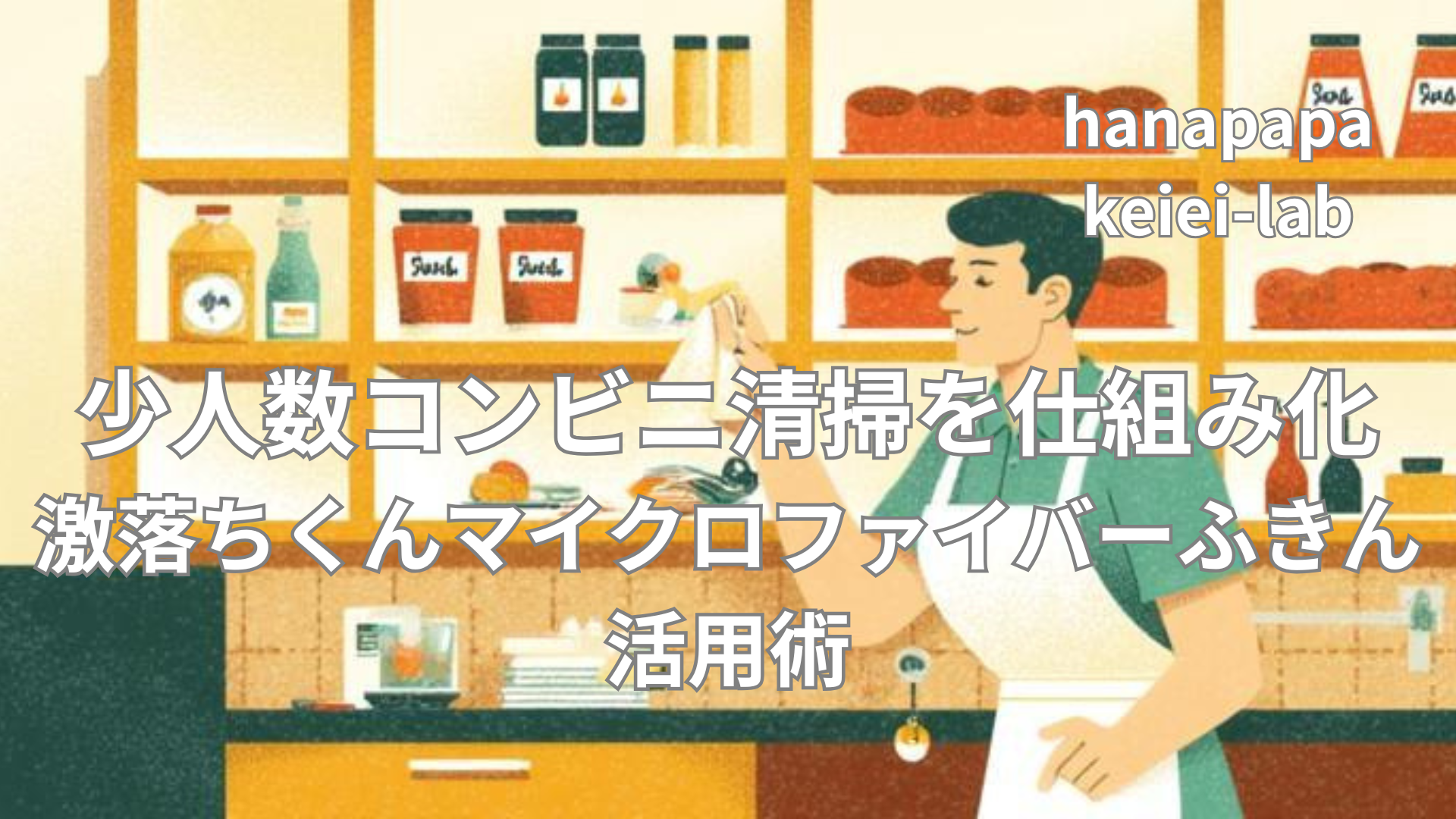 少人数コンビニ清掃を仕組み化｜激落ちくんマイクロファイバーふきん活用術