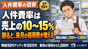 コンビニ人件費率の目安と計算方法