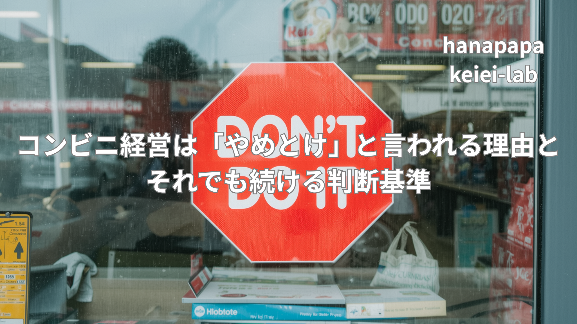 コンビニ経営は「やめとけ」と言われる理由と、それでも続ける判断基準