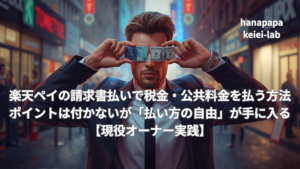楽天ペイの請求書払いで税金・公共料金を払う方法｜ポイントは付かないが「払い方の自由」が手に入る【現役オーナー実践】