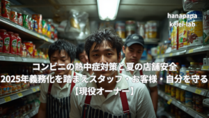コンビニの熱中症対策と夏の店舗安全｜2025年義務化を踏まえスタッフ・お客様・自分を守る【現役オーナー】