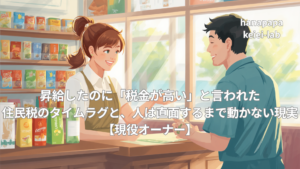 昇給したのに「税金が高い」と言われた|住民税のタイムラグと、人は直面するまで動かない現実【現役オーナー】