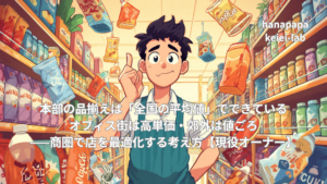 本部の品揃えは「全国の平均値」でできている|オフィス街は高単価・郊外は値ごろ——商圏で店を最適化する考え方【現役オーナー】