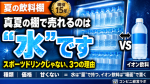 夏の飲料棚で、いちばん売れているのは水です｜ポカリ海外1000億円戦略と、レジから見た「水が強い3つの理由」【現役オーナー】