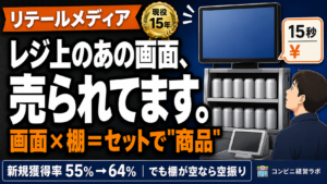 レジ上のあの画面は、売られている｜ファミマの売場連動広告と、キャンペーン棚が「風景」になるまで【現役オーナー】