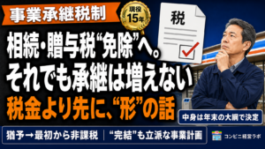 相続・贈与税が「免除」へ——それでも、コンビニの承継は増えない気がする｜「維持が正解」になる算数と、承継が壊すもの【現役オーナー】