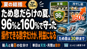自分で操作できる数字だけが、最終利益になる｜ため息だらけの夏に、米飯96%と冷やし麺160%で店を守った話【現役オーナー】
