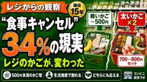 「食事キャンセル」をレジから読む|世代論ではなく「食の再設計」——500円のかごと、客単価2倍のかご【現役オーナー】