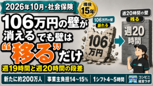 10月、「106万円の壁」が「週20時間の壁」に変わる｜シフトが揺れない店の設計——1シフト4〜5時間という答え【現役オーナー】