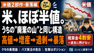 米が半値になった理由と、うちが廃棄の山を築いた理由は、同じだった｜「親不孝相場」とバズ発注——農家は年1回、コンビニは毎日【現役オーナー】