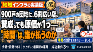 コンビニは「地域ハブ」になれるか|ハッピーローソンタウンを、レジの中から読む——「時間」というコストは、誰が払うのか【現役オーナー】