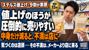 ステルス値上げ、9割が実感。その不満はレジに来る|値上げのほうが圧倒的に売りやすい——見た目そのままで中身だけ減った商品は、発注を絞る【現役オーナー】