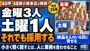 40坪・48席のコメダと、金曜3人・土曜1人のコンビニ|小さく軽く回すのは、作業を削ることではなく、人に業務を合わせること【現役オーナー】